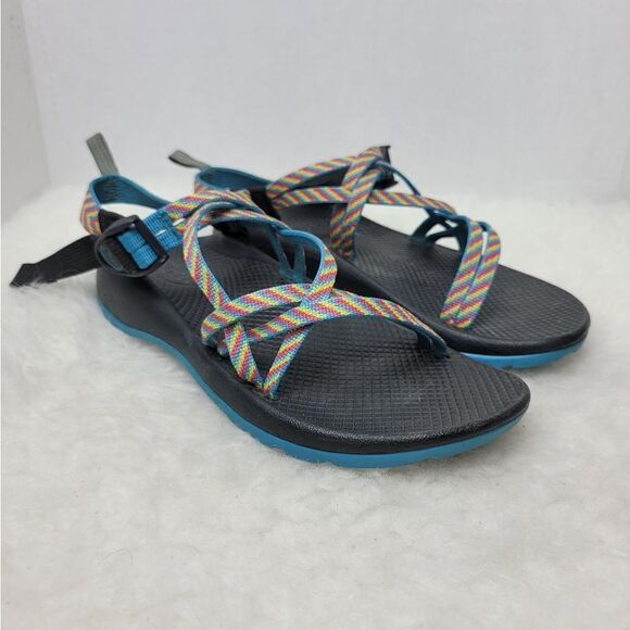 Chaco Z Cloud X2 Rainbow Strappy Hiking Beach Vibram Womens Sandals Shoes Size 6 - Picture 1 of 9